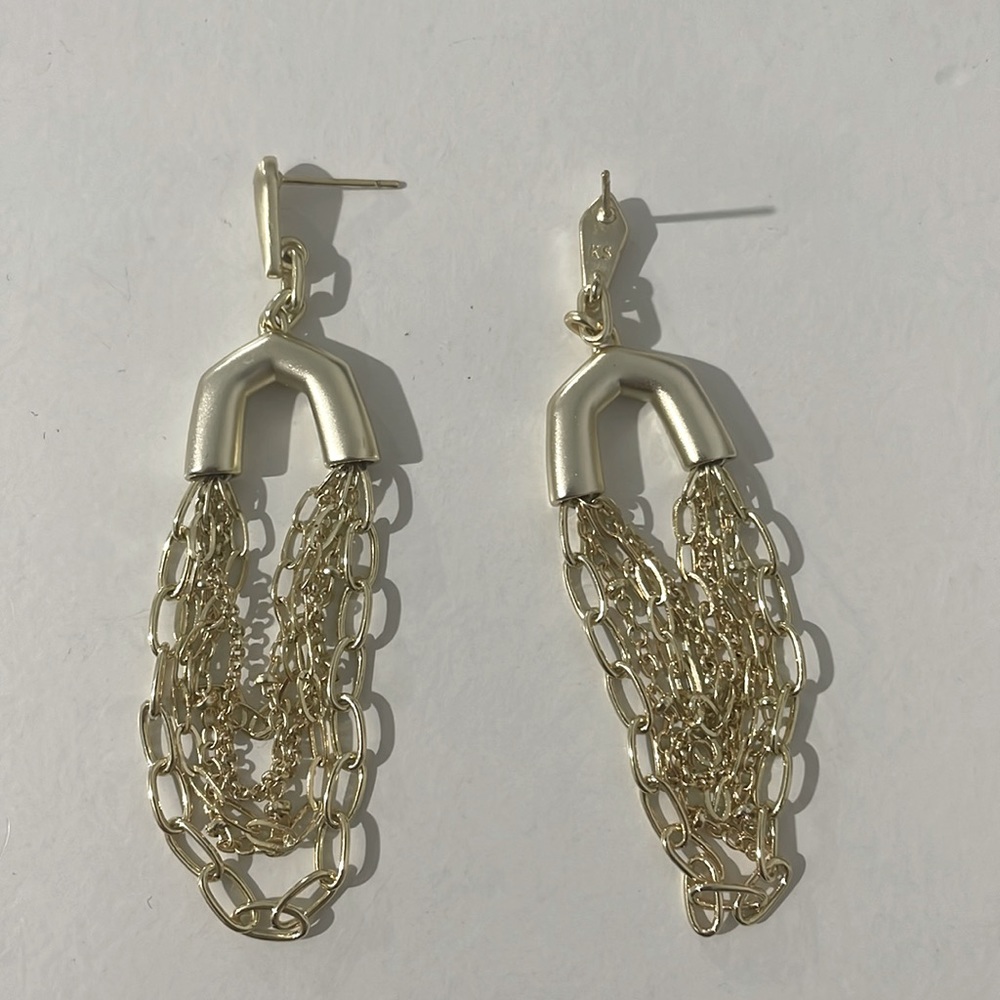 Kendra Scott Chain Earrings Bright Gold